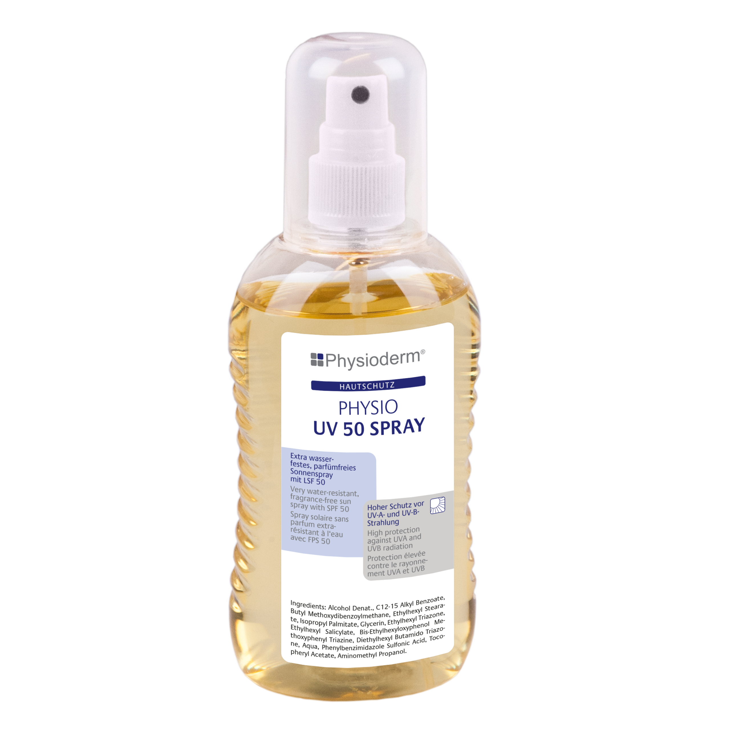 PHYSIO UV50 Spray 200ml- Extra wasserfestes Sonnenschutzspray LSF 50