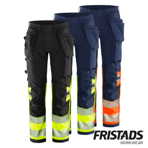Fristads High Vis Green Handwerker-Stretchhose 2643 GSTP Kl. 1