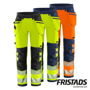 Fristads High Vis Green Handwerker-Stretchhose 2644 GSTP Kl. 2
