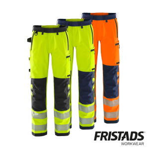Fristads High Vis Green Stretchhose 2645 GSTP Kl. 2