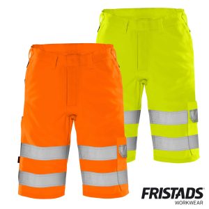 Fristads High Vis Green Shorts 2650 GPLU Kl. 1–2