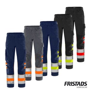 Fristads High Vis Green Hose 2668 GPLU Kl. 1
