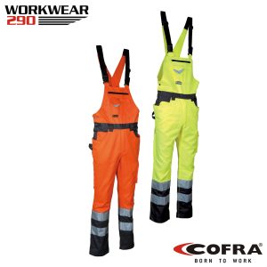 Cofra® Hi-Vis Latzhose BRIGHT | EN ISO 20471 Warnschutzhose