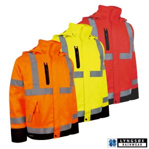 Hi-Vis Regenjacke FOX9057 | Atmungsaktive Warnschutzjacke Kl.3