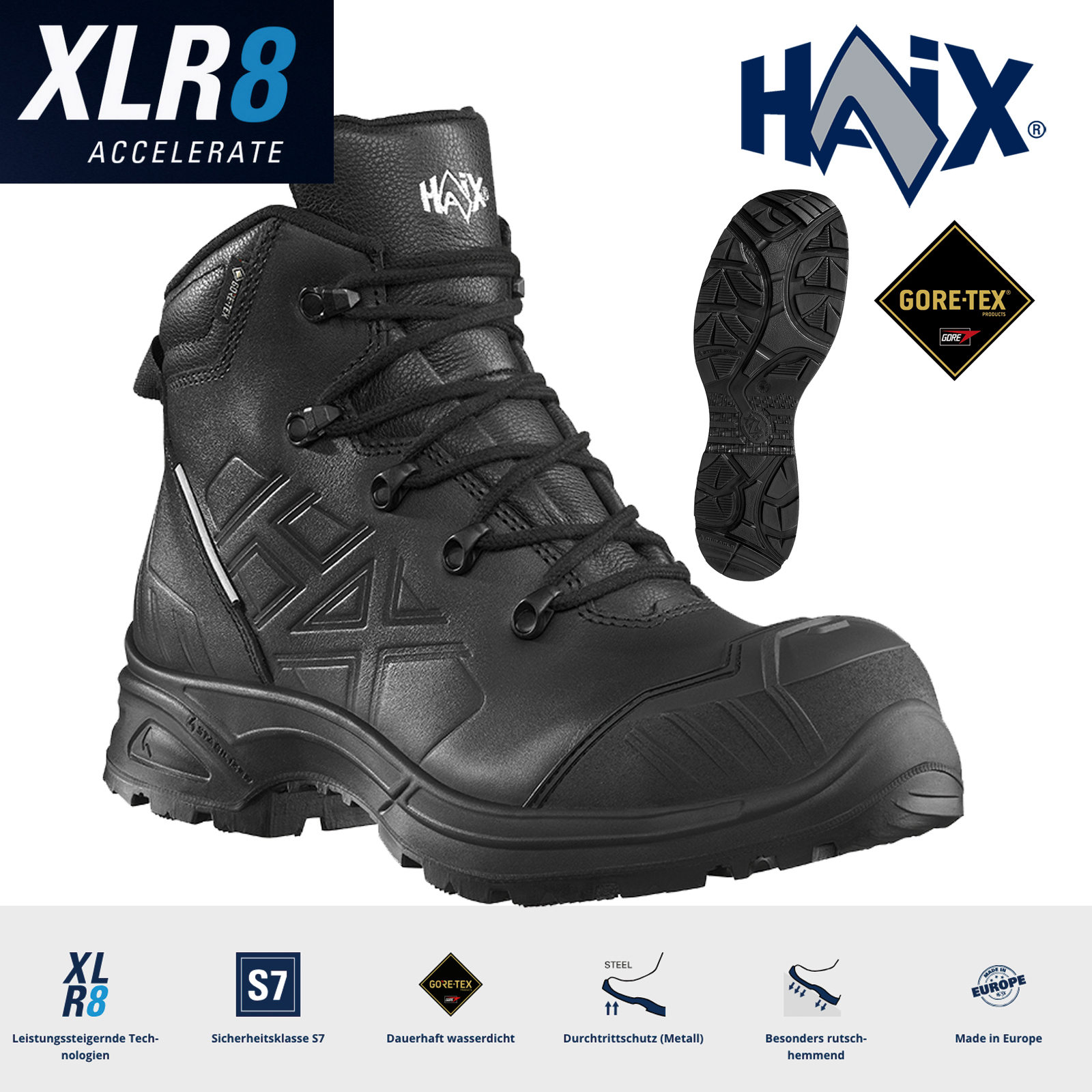 HAIX AIRPOWER XR 810 | S7 Sicherheitsstiefel Leder mit GORE-TEX® | + HAIXilette – Bild 3