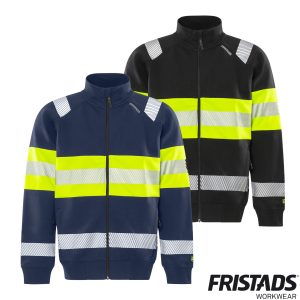 Fristads High Vis Green Stretch-Sweatjacke 7531 GKC | Kl.1