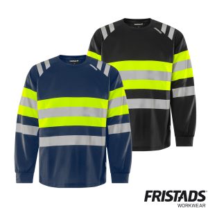 Fristads High Vis Green Langarmshirt 7881 GPST | Warnschutz Kl.1
