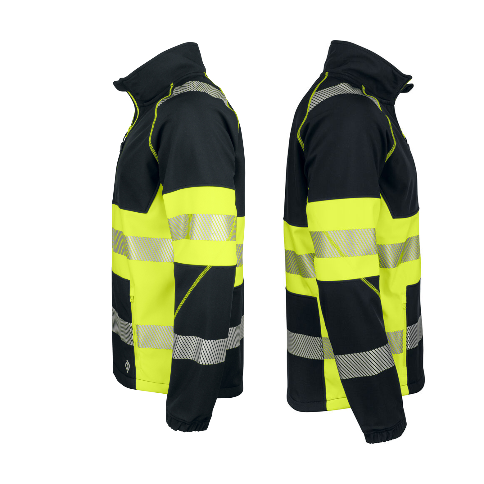 Softshell Jacke EN ISO 20471 Klasse 1 | Atmungsaktive Warnschutzjacke – Bild 4